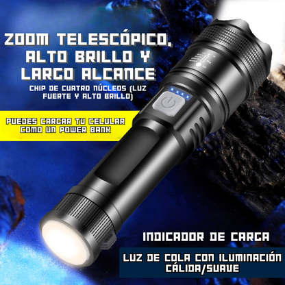 MEGA LINTERNA LED RECARGABLE🔥