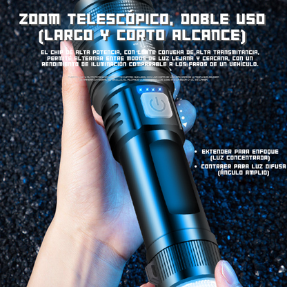 MEGA LINTERNA LED RECARGABLE🔥