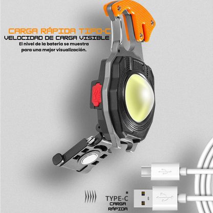 ELITE LLAVE LED🔑🔦🔥 llavero multifunción con linterna, encendedor, cortador, llaves extra, imán y silbato