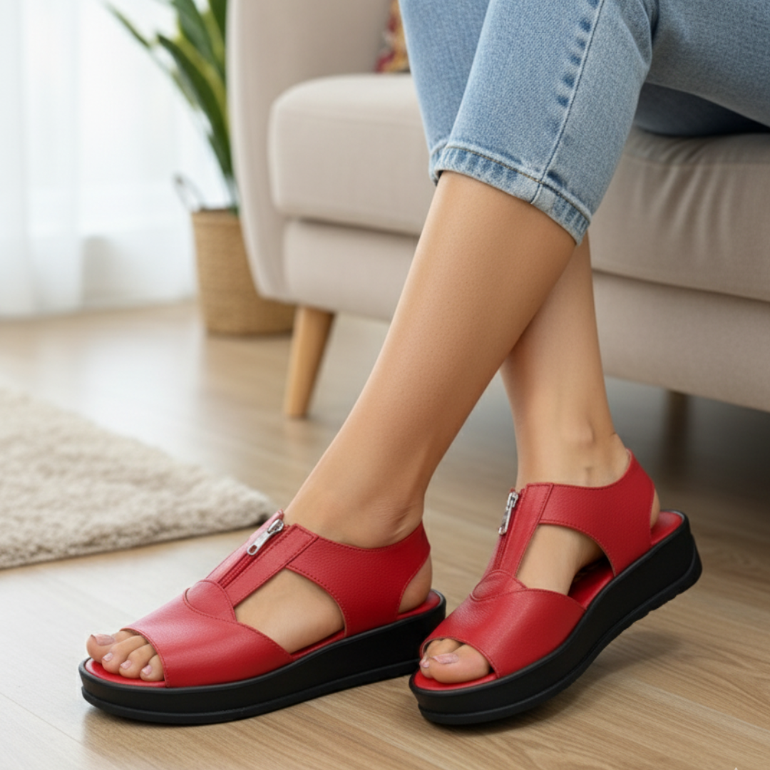 SANDALIA VELESA CON CIERRE PLANTA CONFORT✔