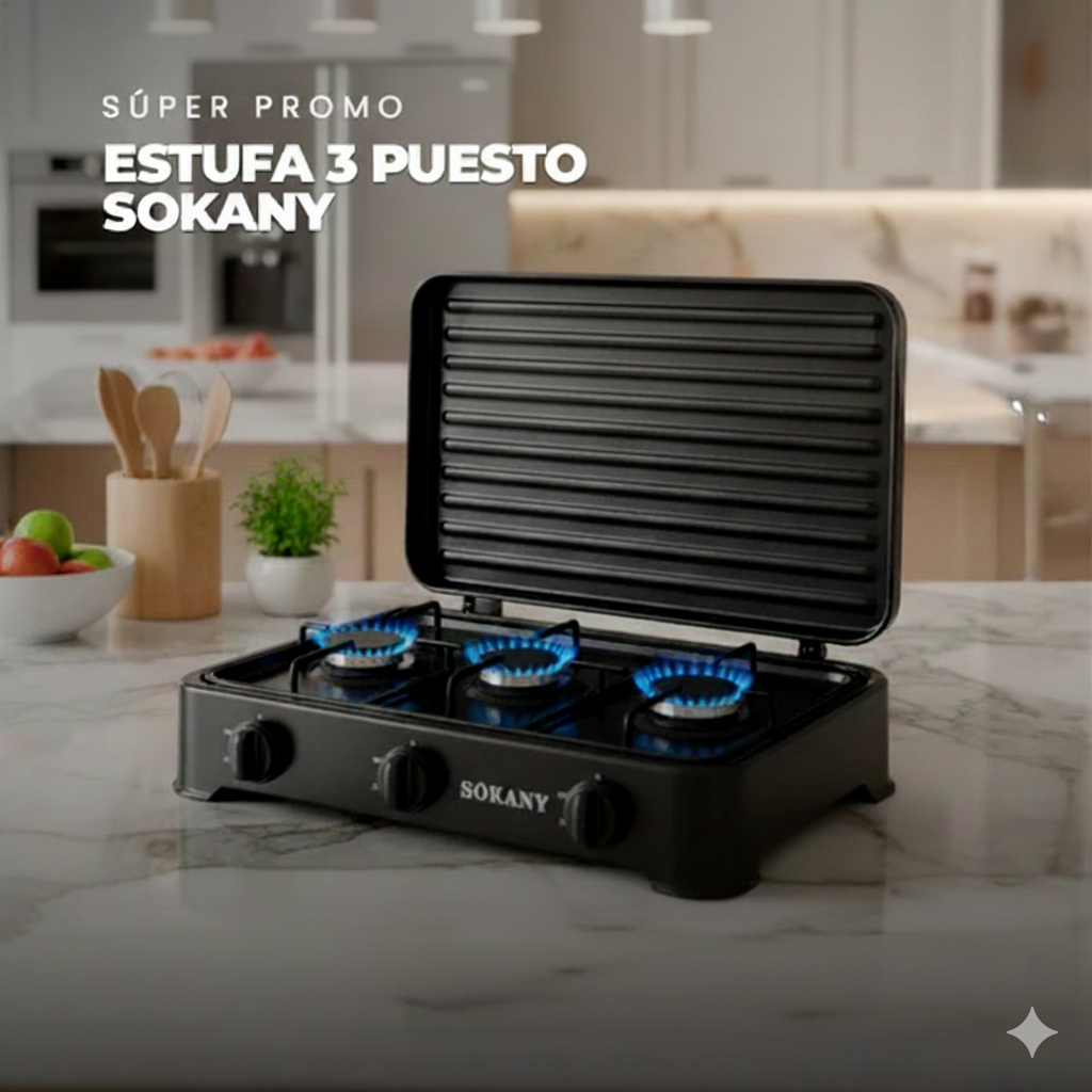 ESTUFA 3 BOQUILLAS - SOKANY🔥